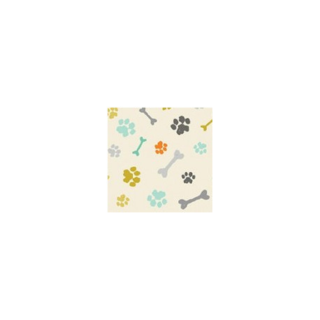 Tissu paws cream " Walk in the park" - MAKOWER Tissu paws cream " Walk in the park" - MAKOWER