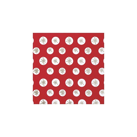 Tissu Flocons rouge collection Noël RICO DESIGN Tissu Flocons rouge collection Noël RICO DESIGN