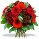 BOUQUET ROND ROUGE