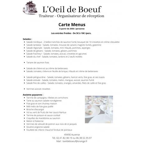 Carte Menus