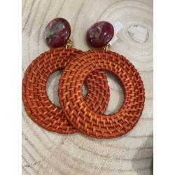 boucle d'oreille Francine Bramli raphia2626