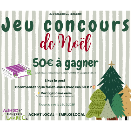 Jeu Facebook - Achetez en Baugeois Vallée