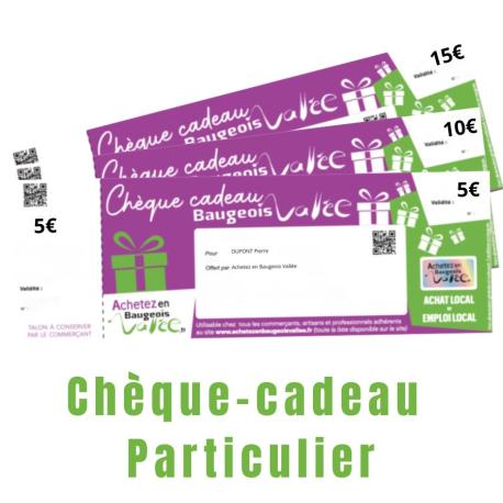 Chèque Cadeau Particulier